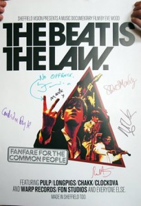 The Beat Is The Law poster signed by Pulp